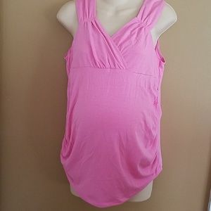 Pink Maternity Sleevless Top Medium